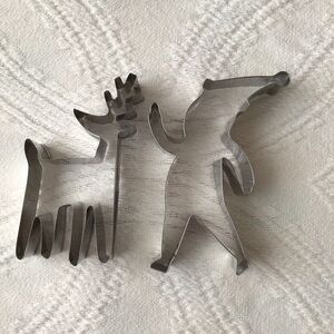 Metal Christmas cookie cutter, 2 pcs